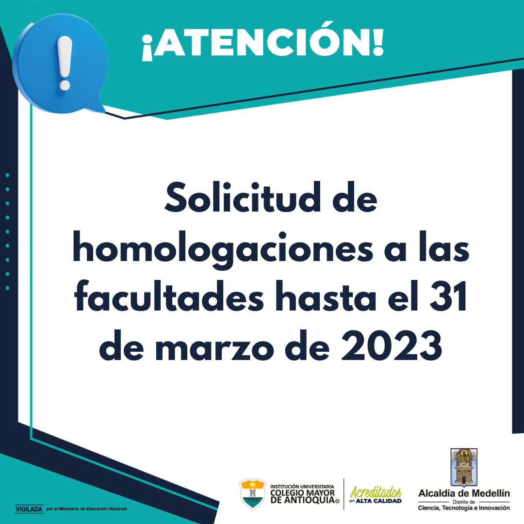 Solicitud de homologaciones a la facultad