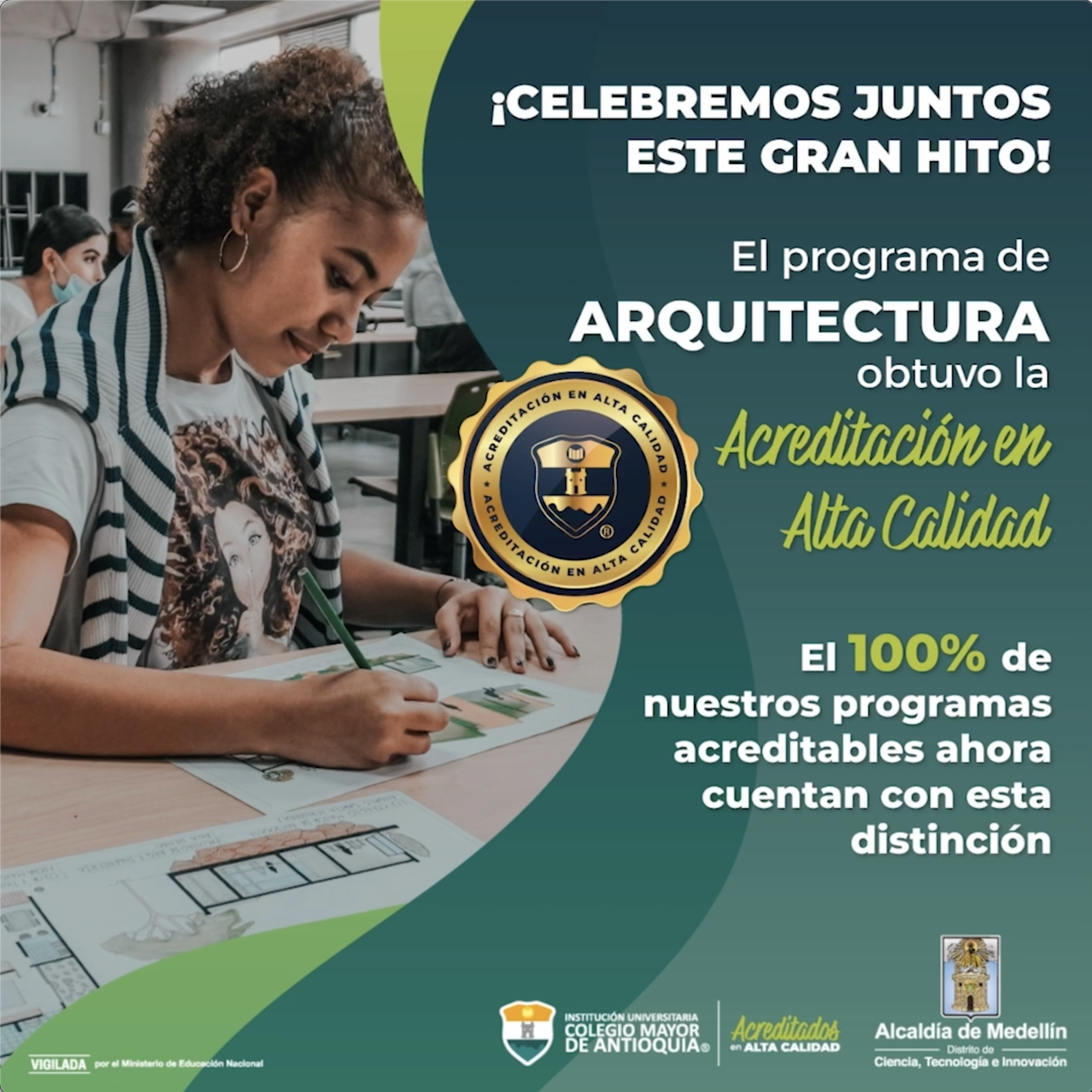 Programa de Arquitectura recibe el más grande reconocimiento de excelencia, la acreditación en Alta Calidad