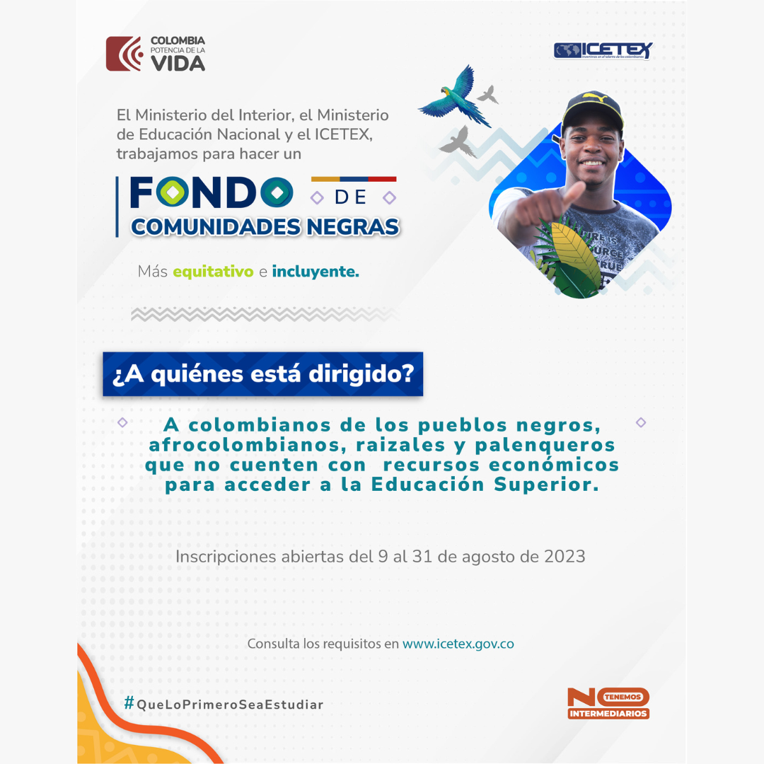 Nombre de la convocatoria: Fondo de comunidades negras