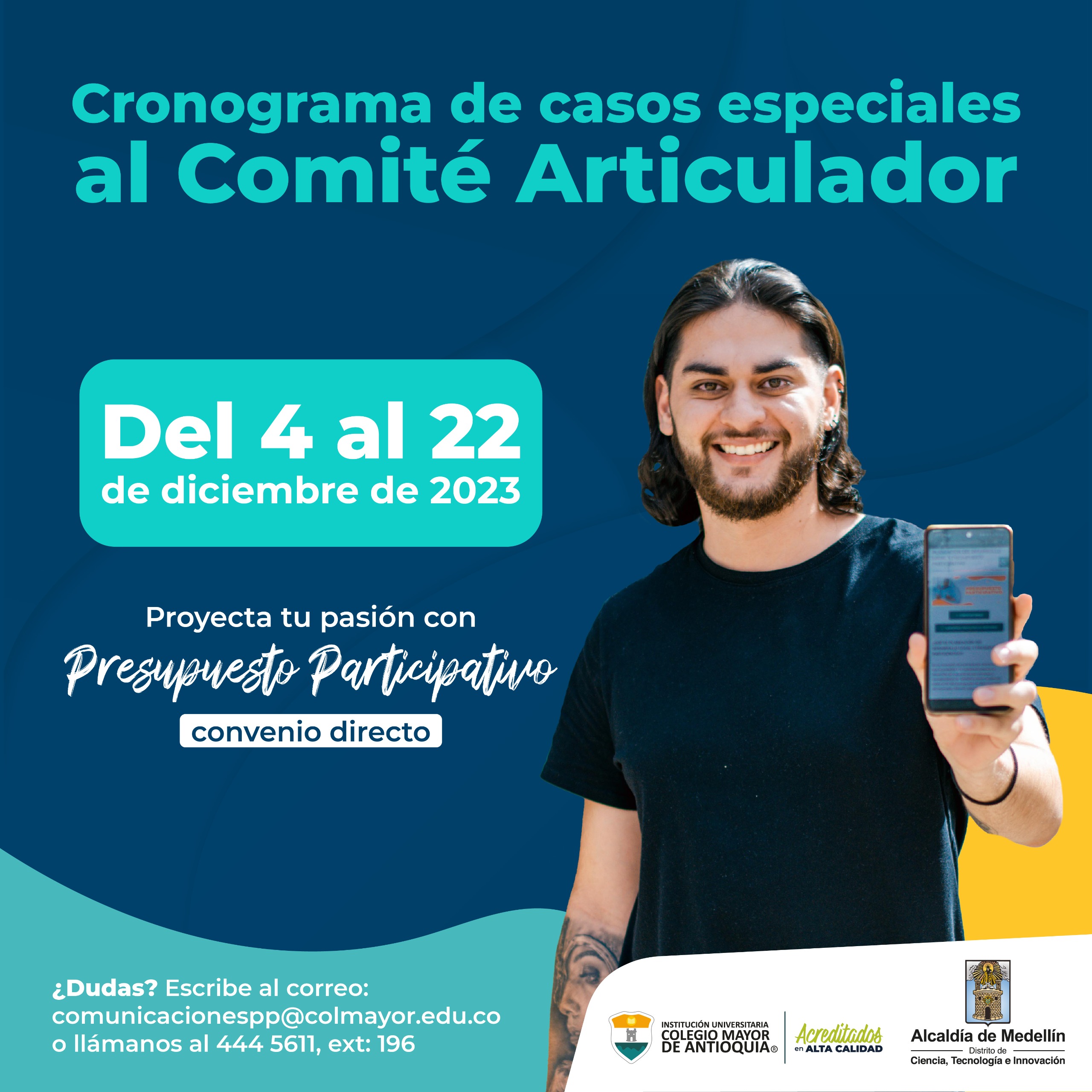 Cronograma de casos especiales al comité articulador – Presupuesto Participativo convenio directo