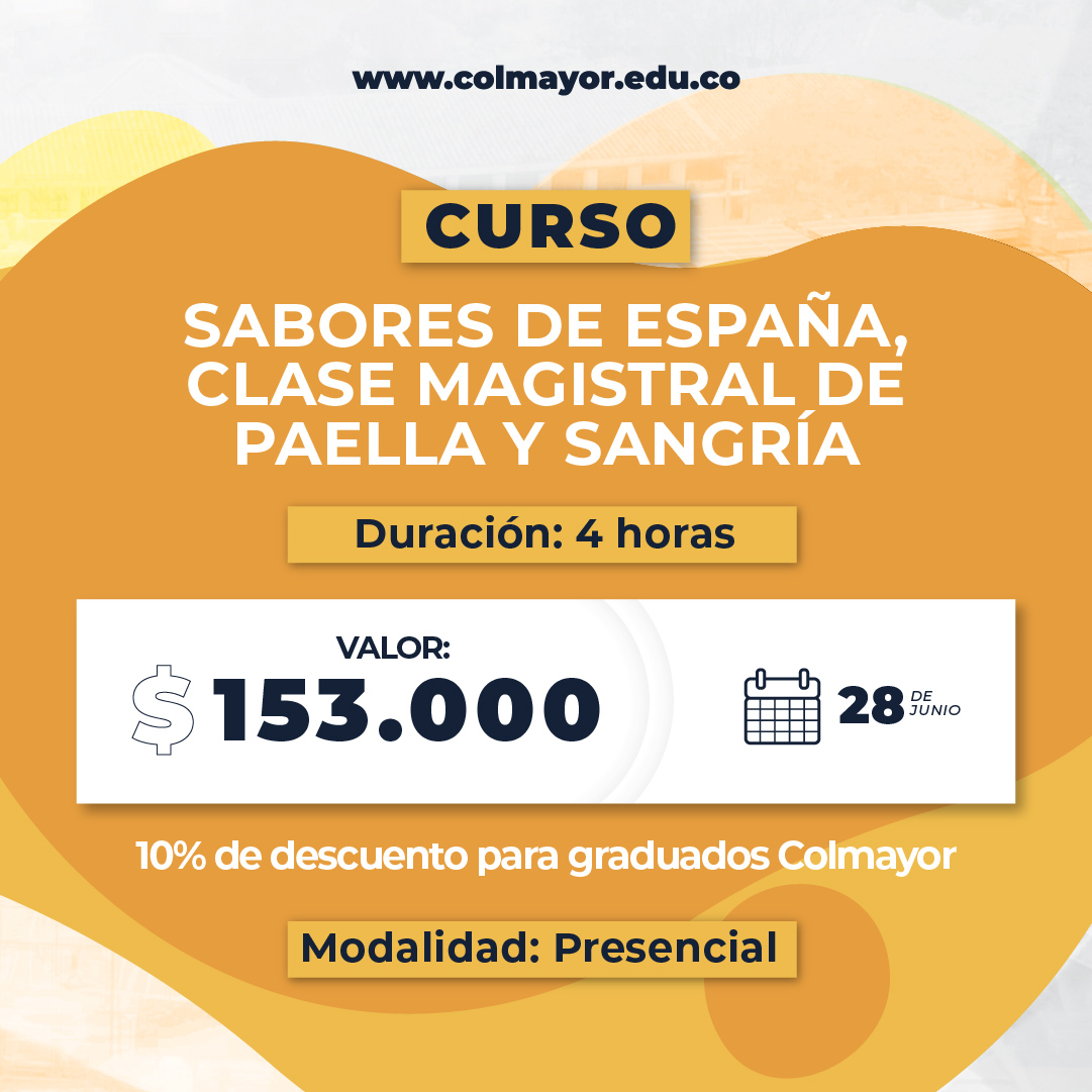 Curso: Sabores de España, clase magistral de paella y sangría