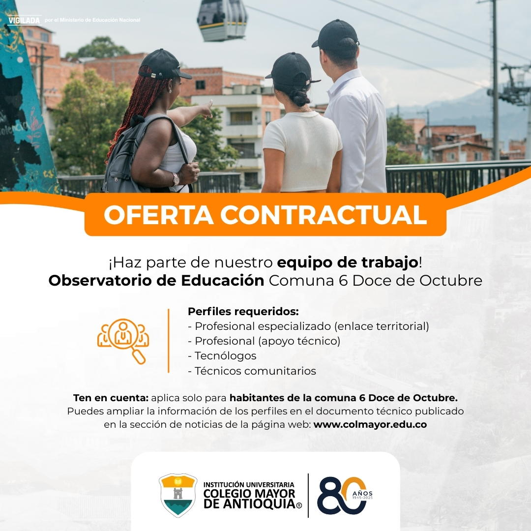 Oferta contractual Observatorio de Educación Comuna 6 – Presupuesto Participativo