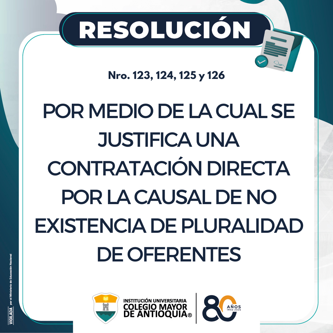 Justificación de una contratación directa por la causal de no existencia de pluralidad de oferentes