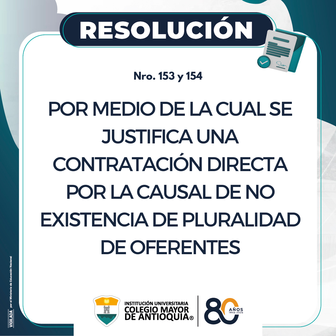 Justificación de una contratación directa por la causal de no existencia de pluralidad de oferentes