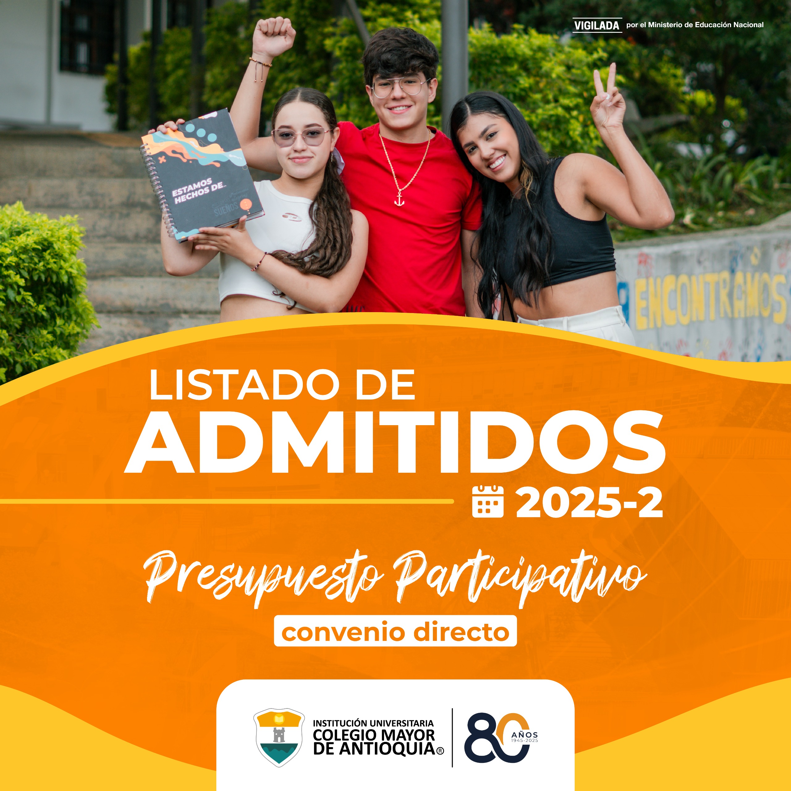 Listado de admitidos a la beca de Presupuesto Participativo convenio directo, 2025-2