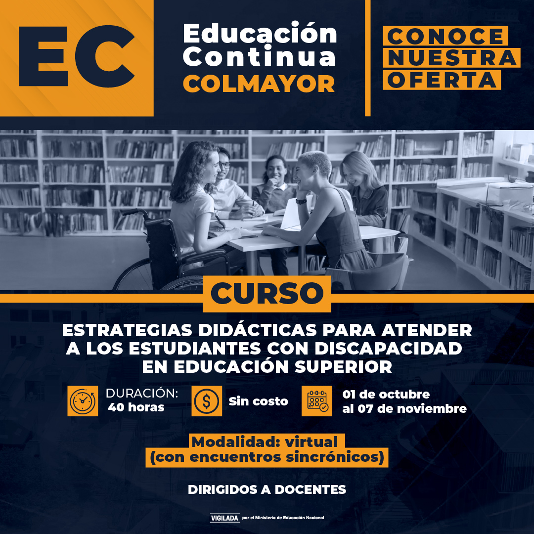 Curso: Estrategias didácticas para atender a los estudiantes con discapacidad en educación superior