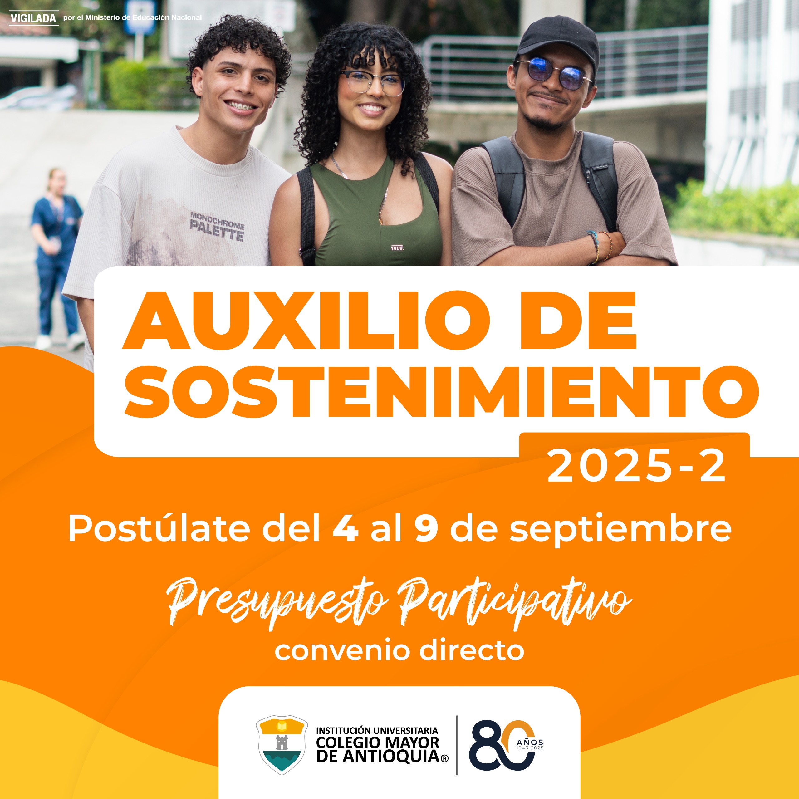 Auxilio de sostenimiento para estudiantes becados con PP convenio directo – 2025-2