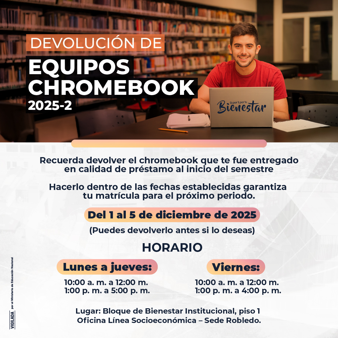 Devolución de equipos Chromebook 2025-2