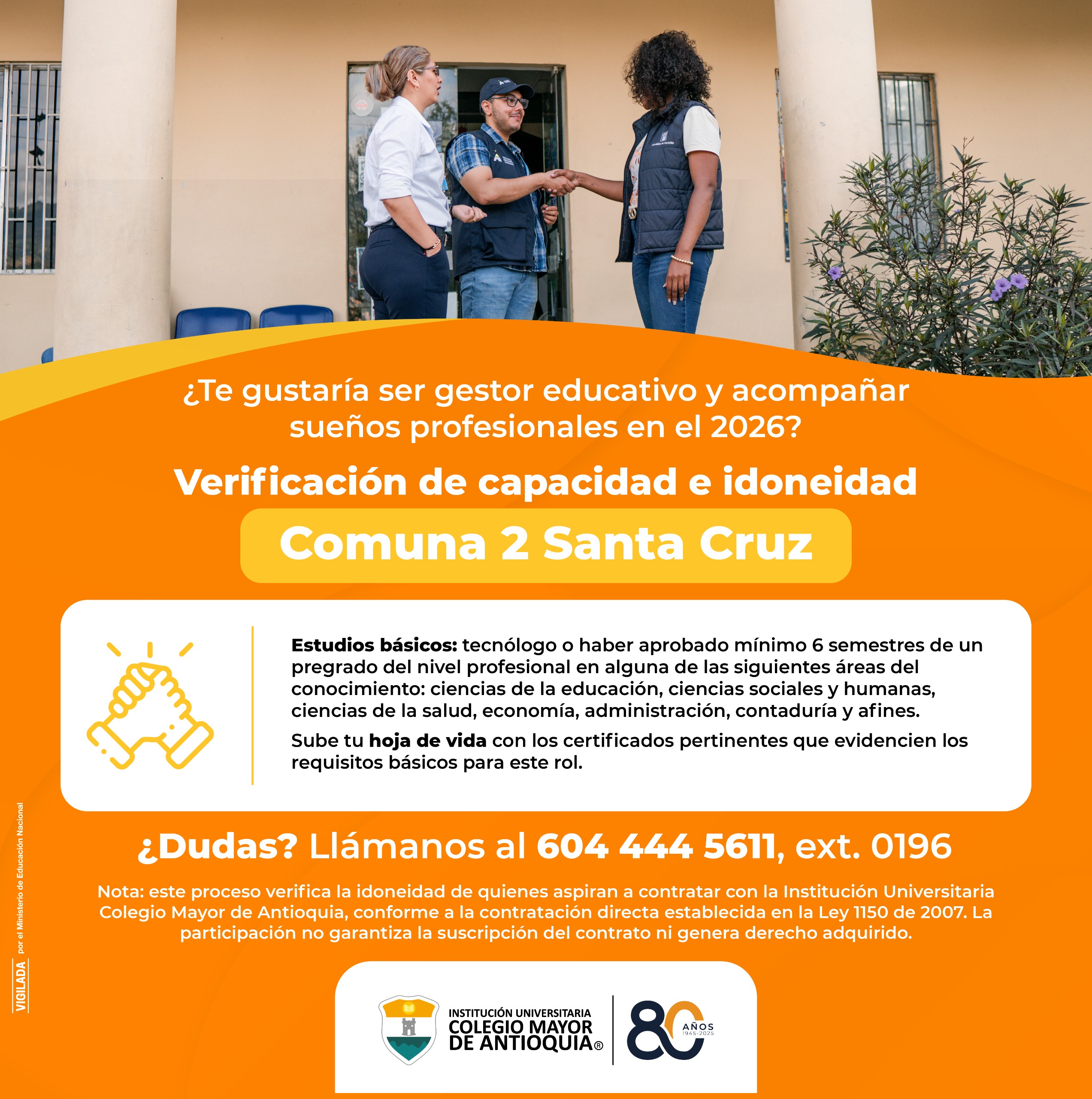 ¿Te gustaría ser gestor educativo de Presupuesto Participativo para la comuna 2 en el 2026? – Verificación de capacidad e idoneidad