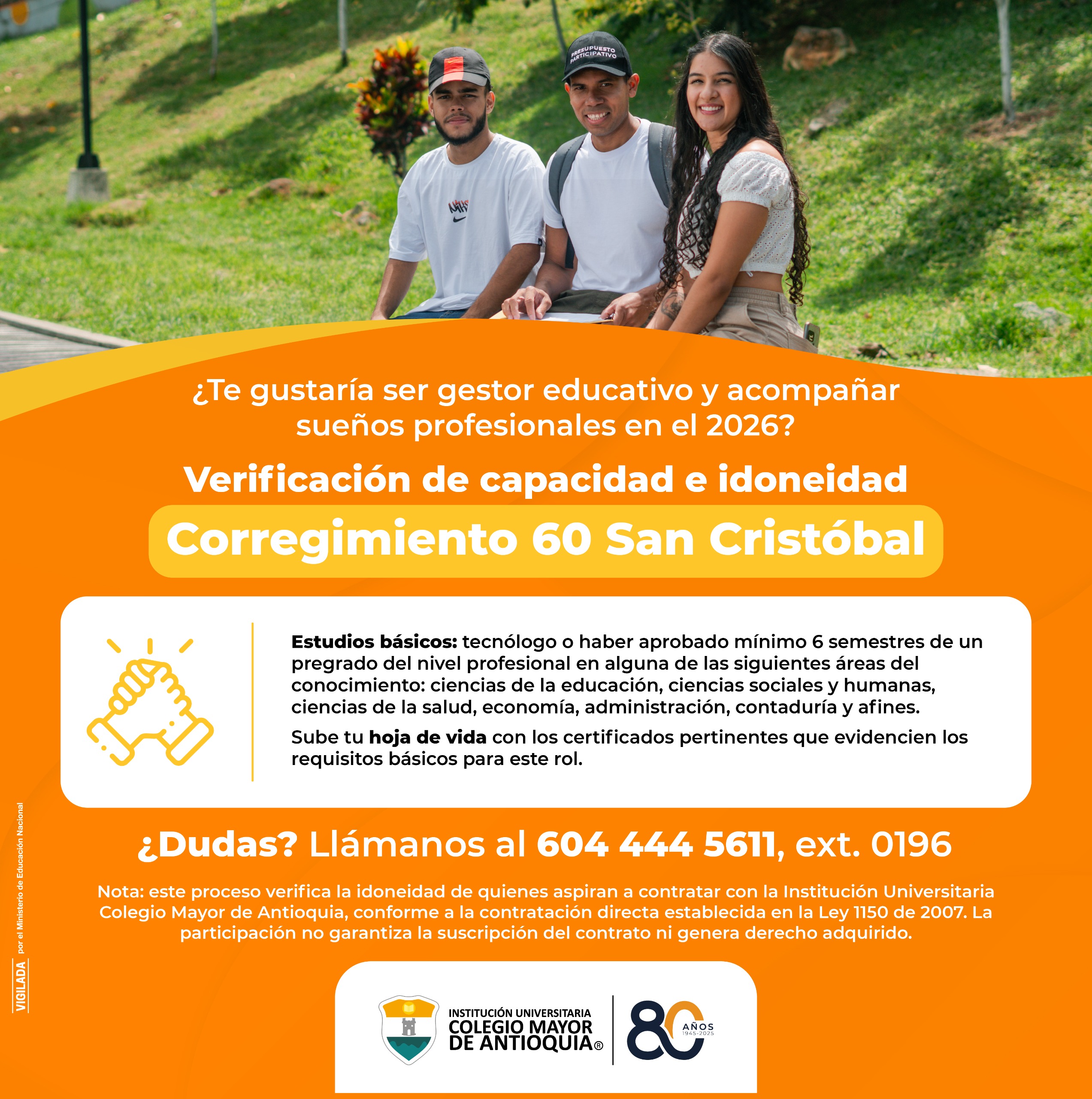 ¿Te gustaría ser gestor educativo de Presupuesto Participativo para el corregimiento 60 en el 2026? – Verificación de capacidad e idoneidad