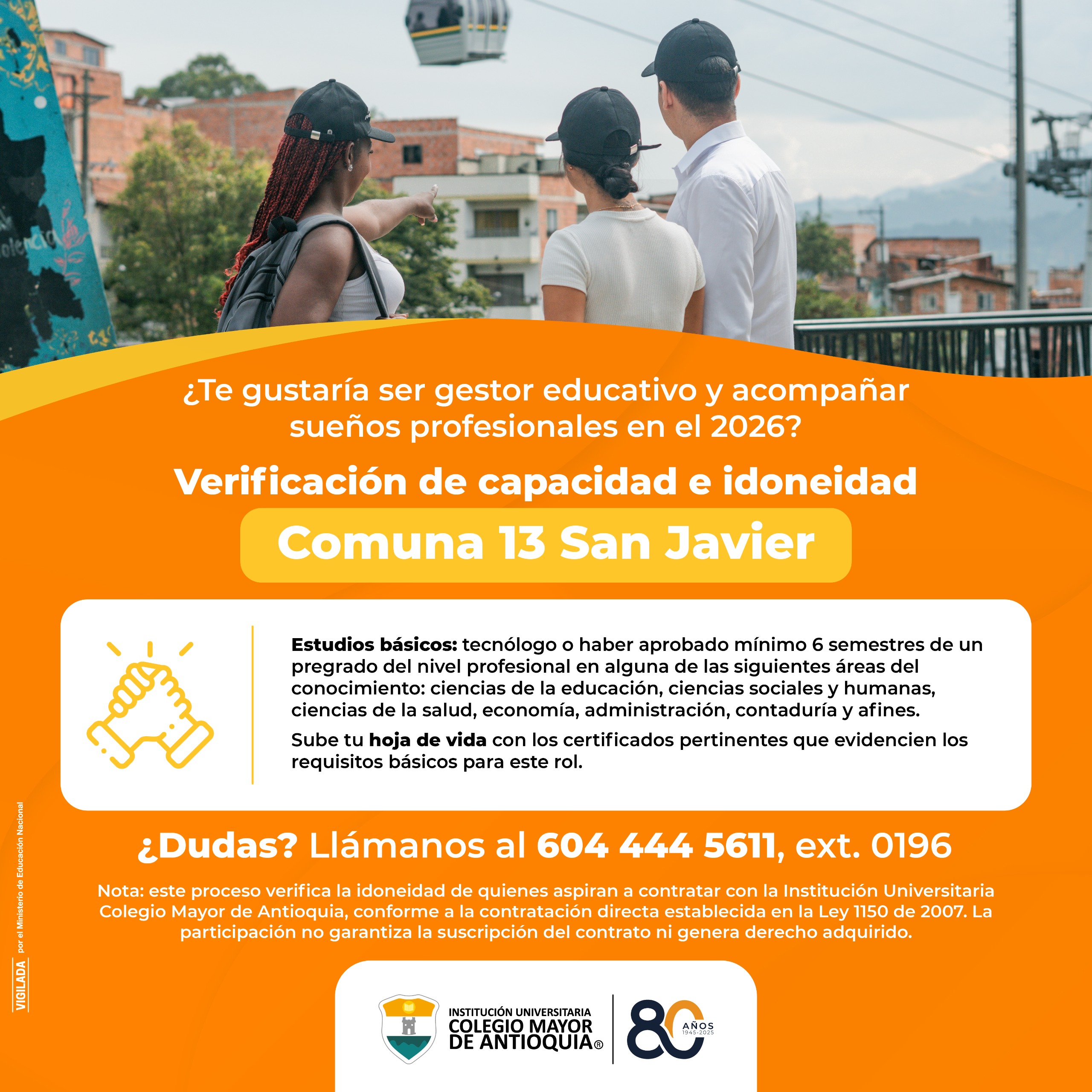 ¿Te gustaría ser gestor educativo de Presupuesto Participativo para la comuna 13 en el 2026? – Verificación de capacidad e idoneidad