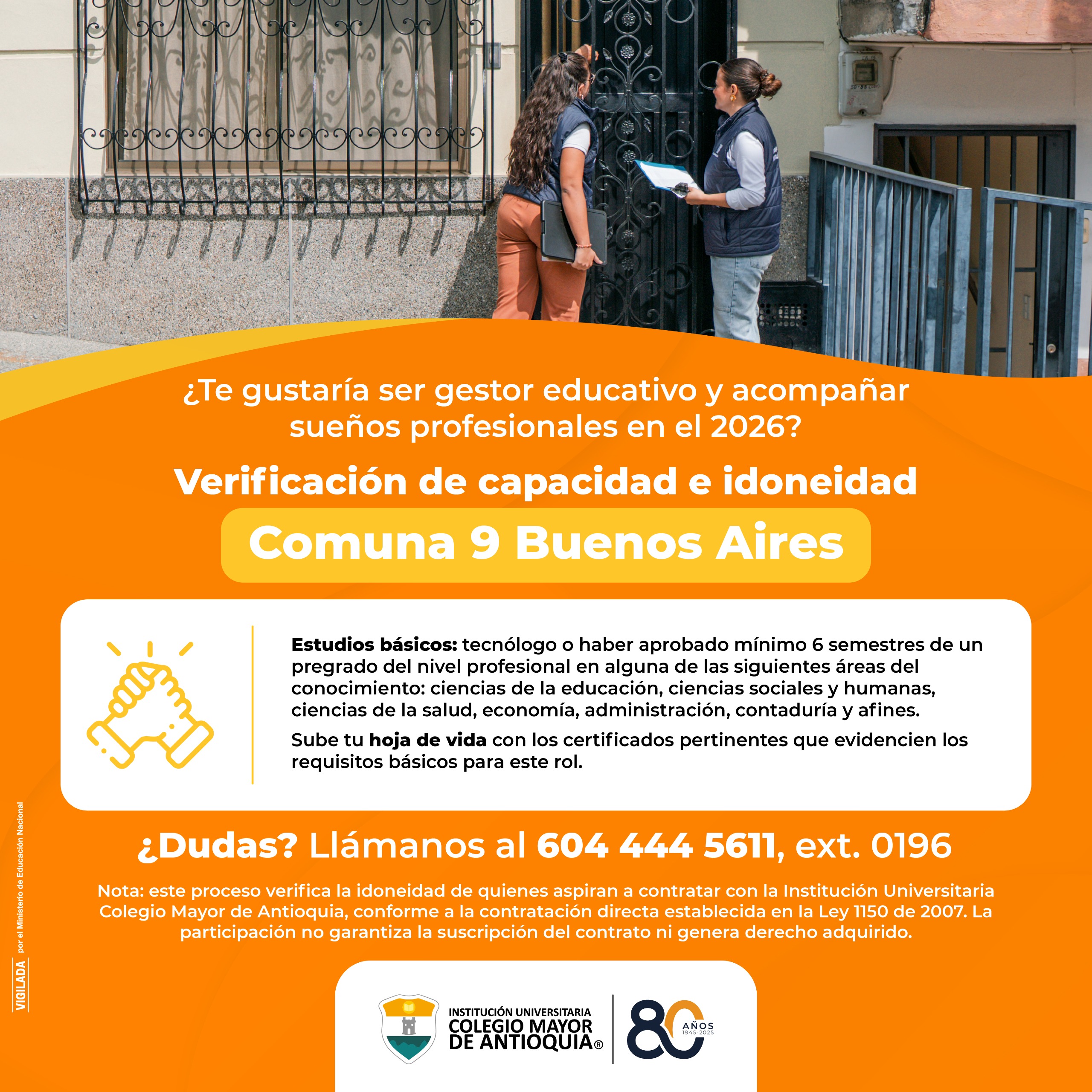 ¿Te gustaría ser gestor educativo de Presupuesto Participativo para la comuna 9 en el 2026? – Verificación de capacidad e idoneidad