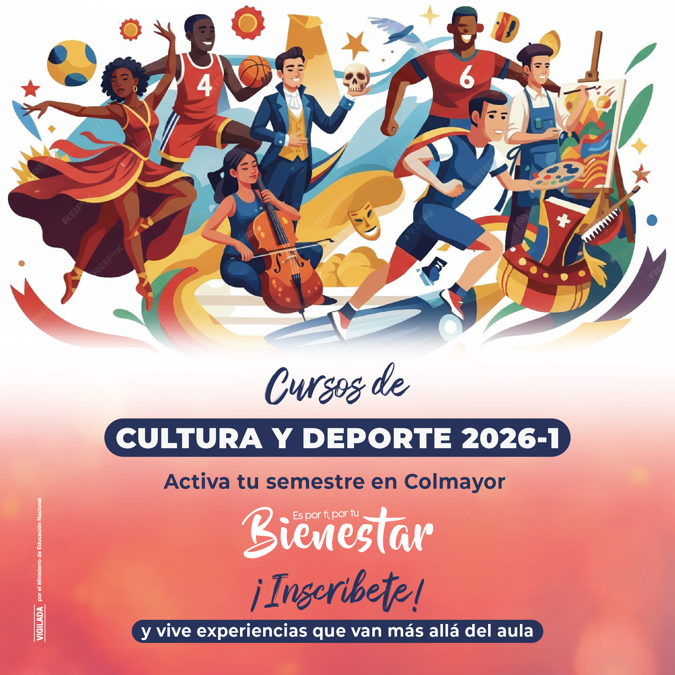 Activa tu semestre con la programación e inscríbete a los cursos de deporte y cultura 2026-1