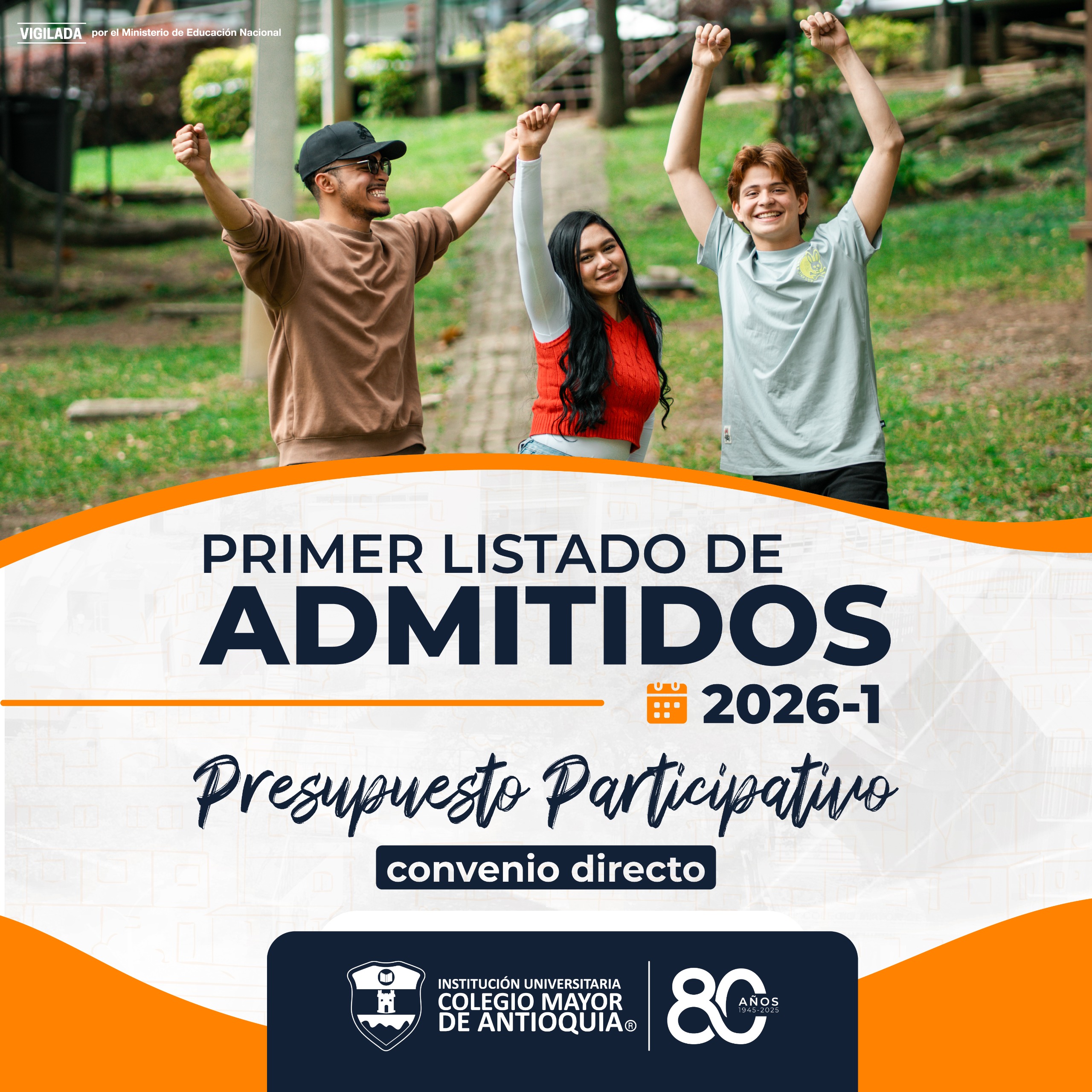 Primer listado de admitidos a la beca de Presupuesto Participativo convenio directo, 2026-1