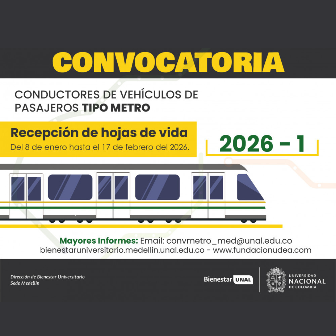 Convocatoria abierta para formación de conductores de vehículos de pasajeros tipo Metro 2026-1