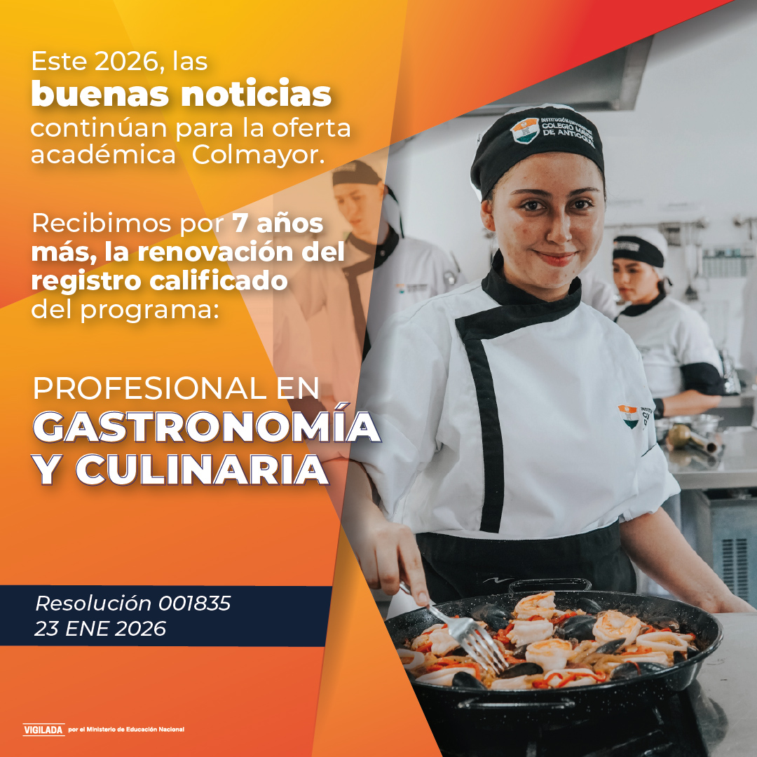 Ministerio de Educación renueva por siete años el registro calificado del programa Profesional de Gastronomía y Culinaria
