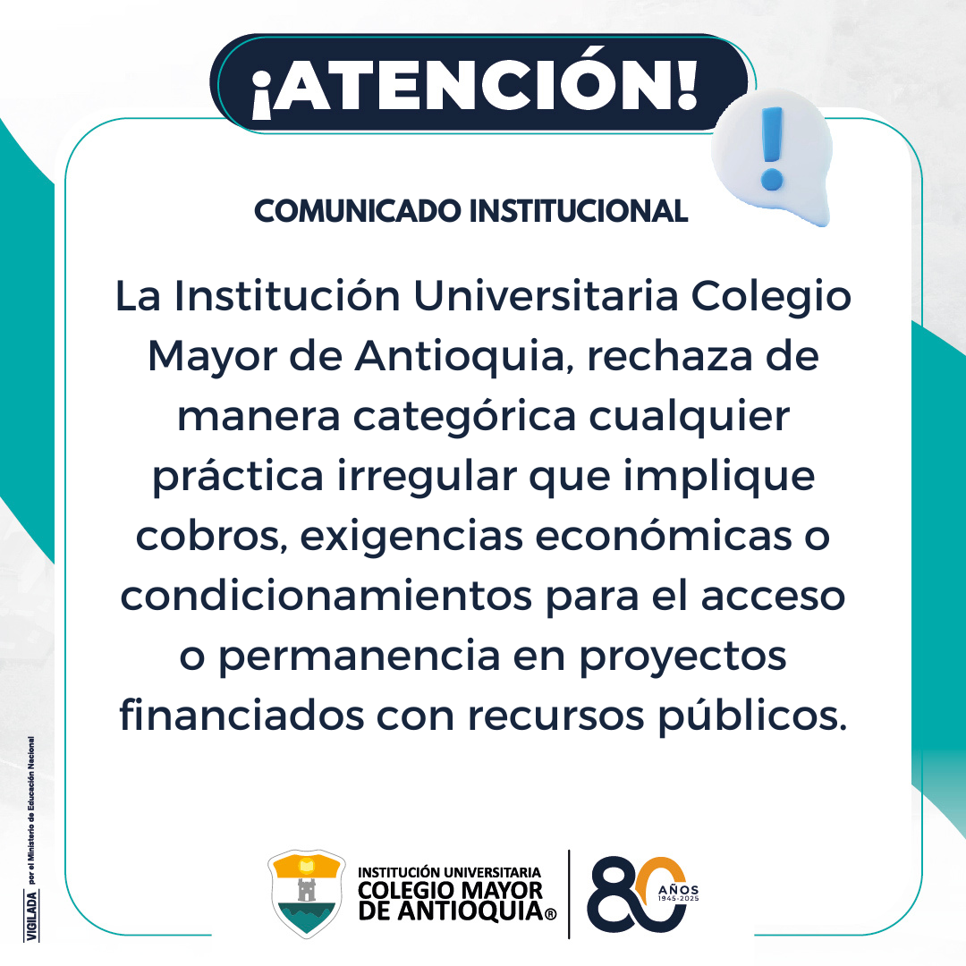Comunicado Institucional: Colmayor rechaza cualquier práctica de cobros indebidos en proyectos financiados con recursos públicos