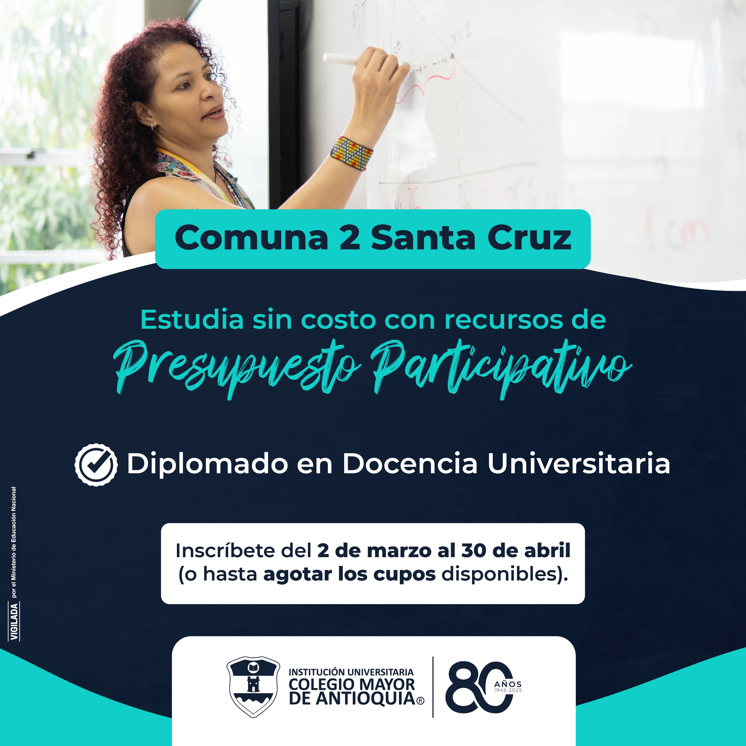 Comuna 2 – Estudia sin costo un Diplomado en Docencia Universitaria
