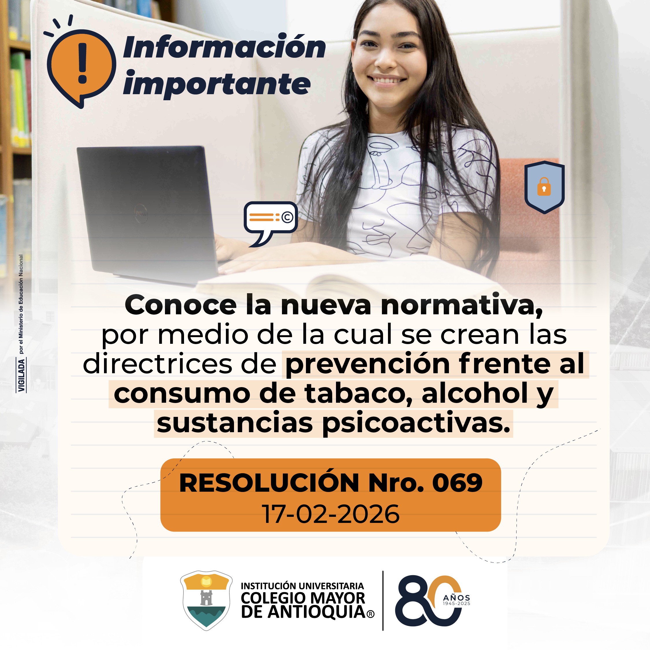 La Institución actualiza medidas de prevención frente al consumo de tabaco y vapeadores