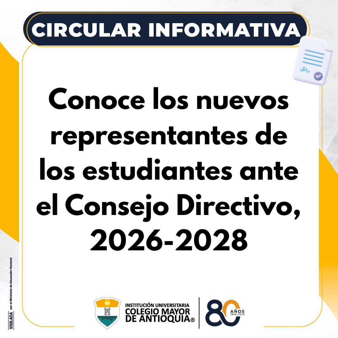 Conoce los nuevos representantes de los estudiantes ante el Consejo Directivo, 2026-2028