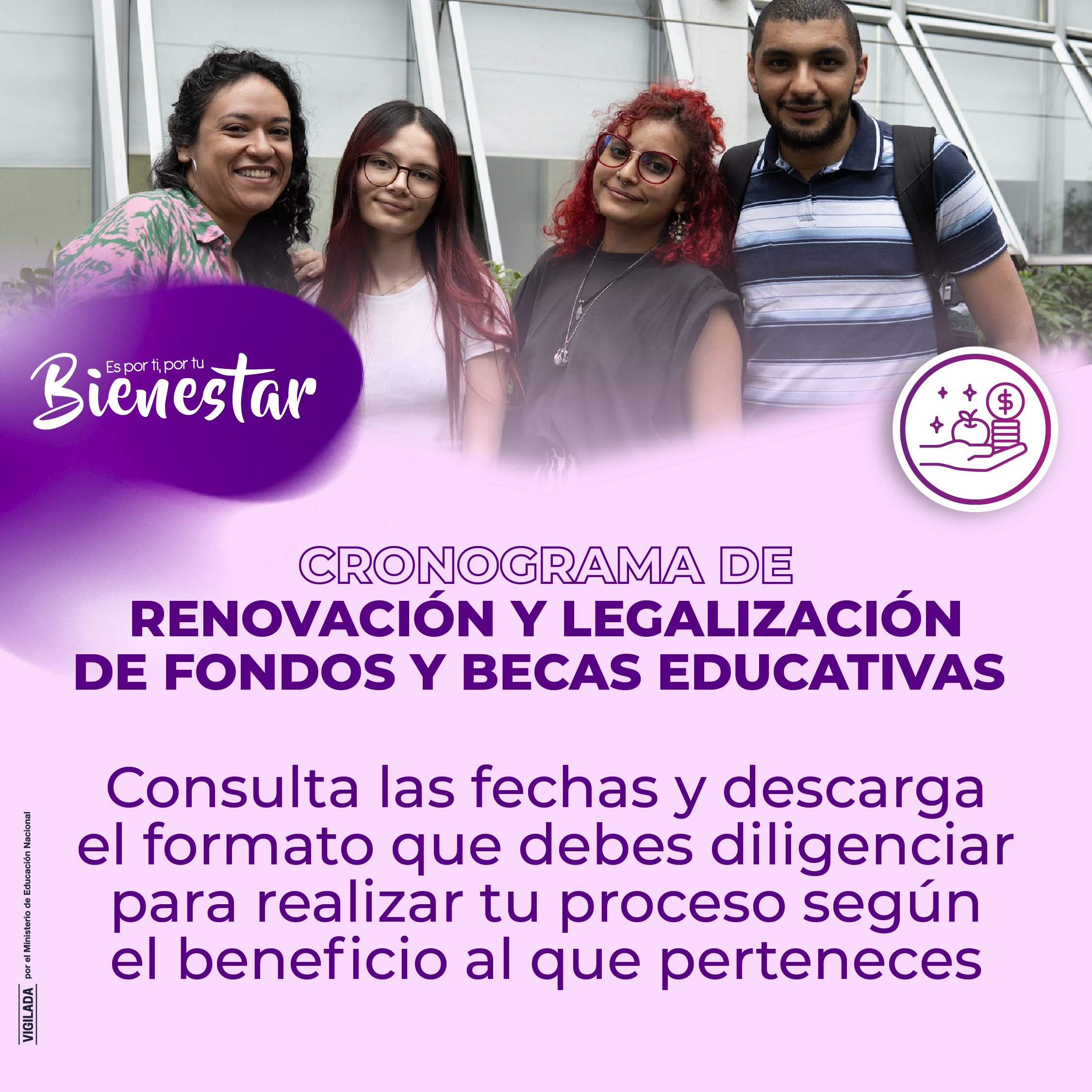 Cronograma de renovación y legalización de fondos y becas educativas 2026-2