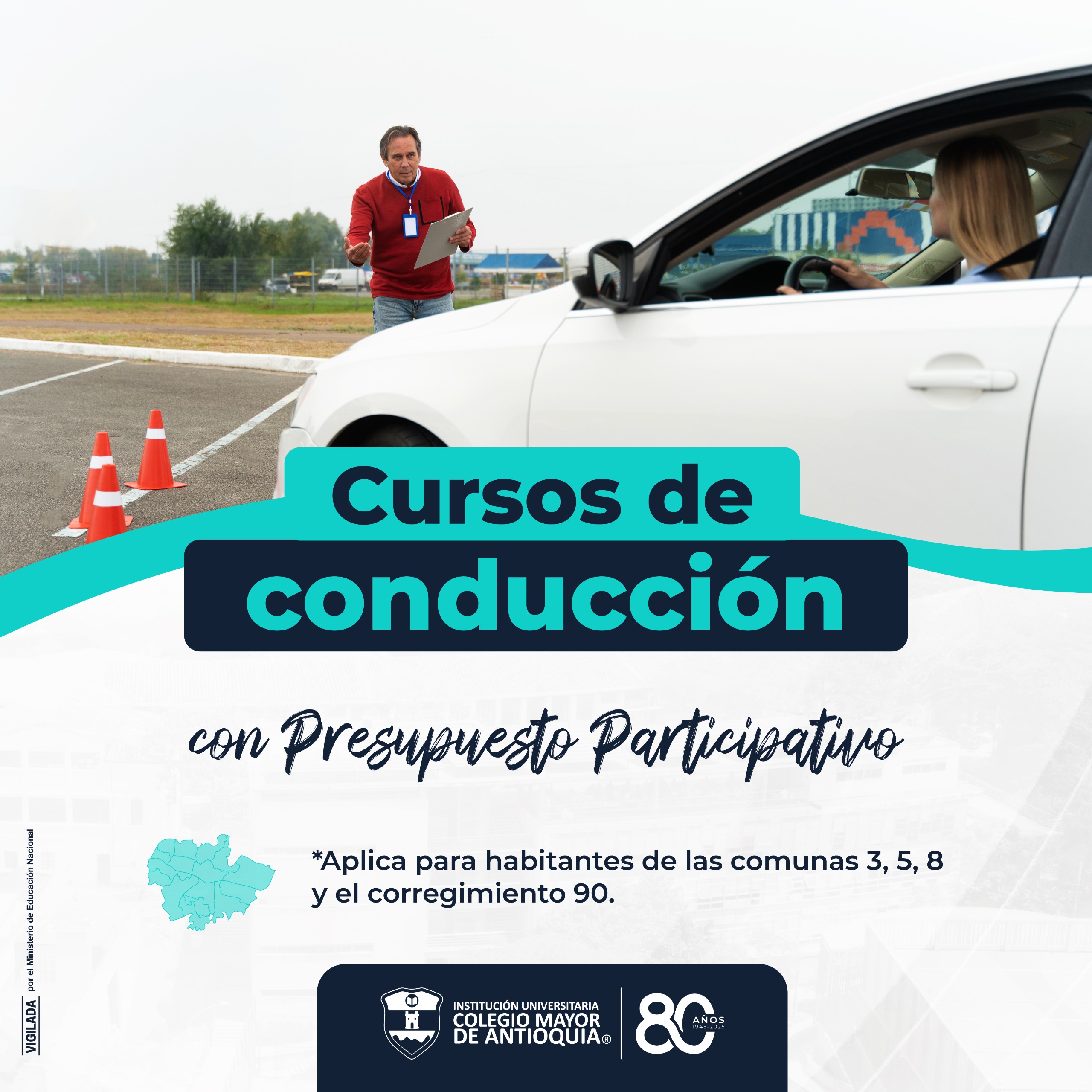 Realiza sin costo un curso de conducción y expide tu licencia con Presupuesto Participativo – Comunas 3, 5, 8 y corregimiento 90