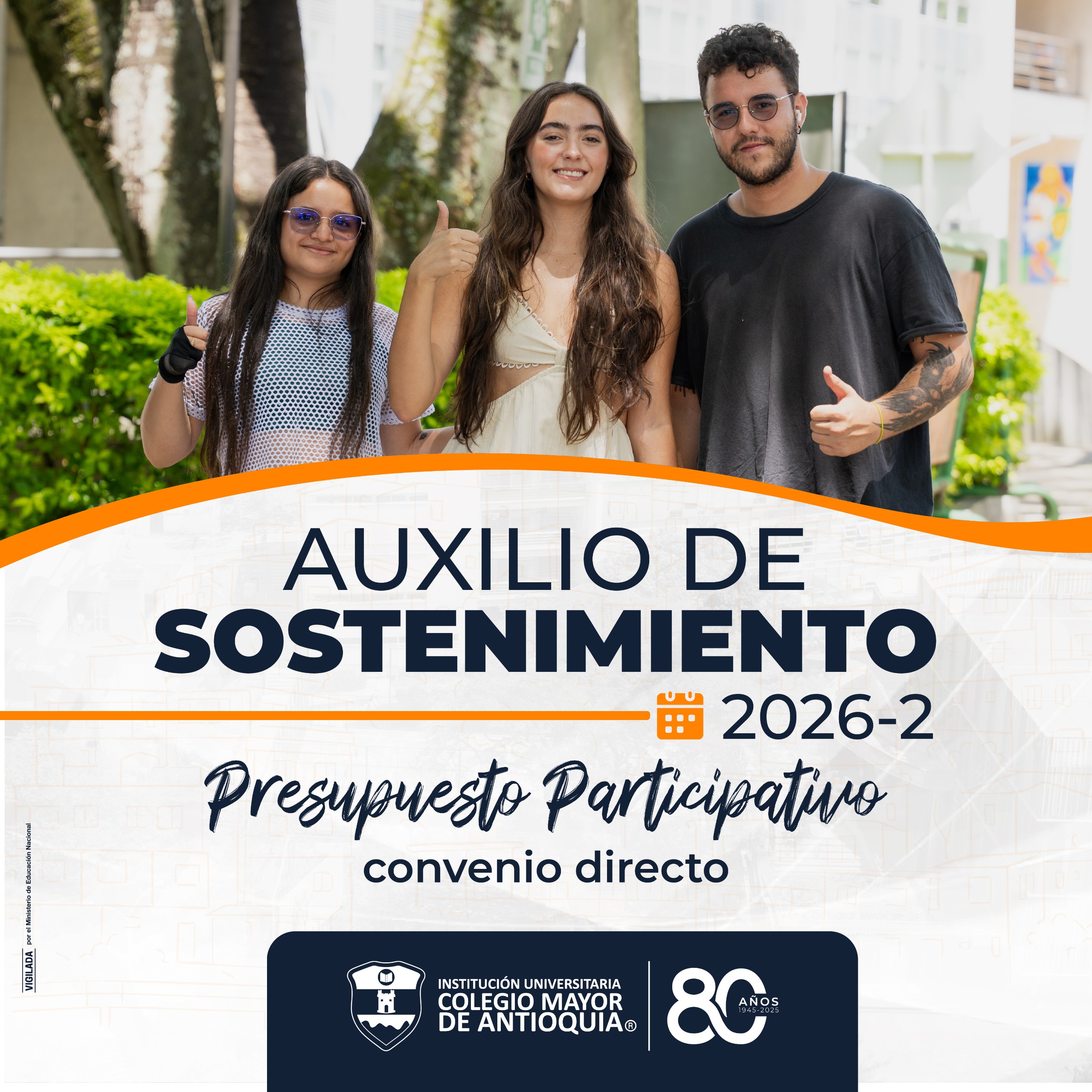 Convocatoria auxilio de sostenimiento para estudiantes becados con PP convenio directo – 2026-2