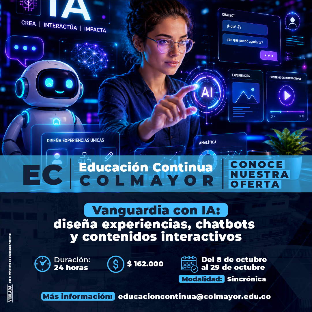 Vanguardia con IA: diseña experiencias, chatbots y contenidos interactivos
