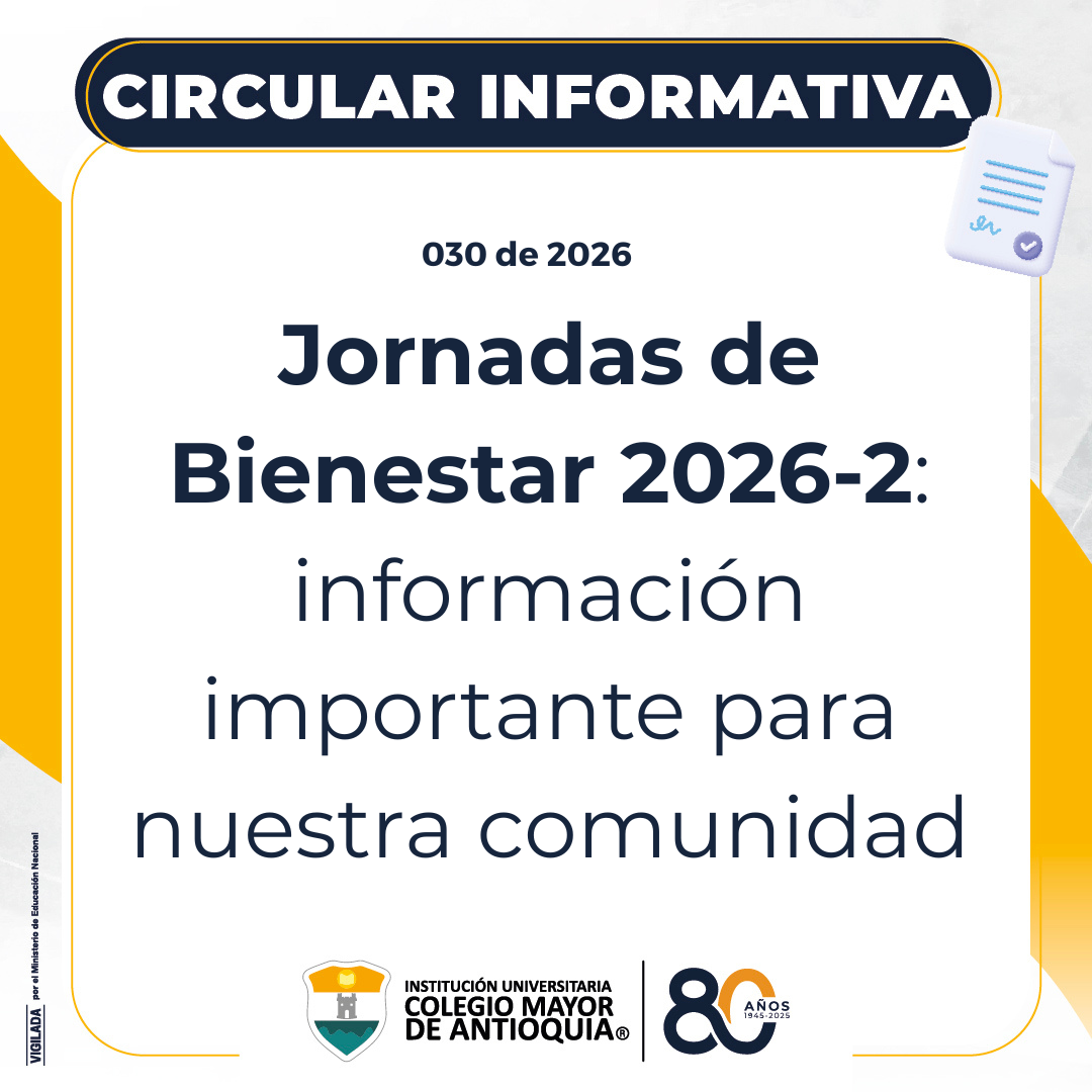 Circular informativa 030 de 2026: Jornadas de Bienestar 2026-2